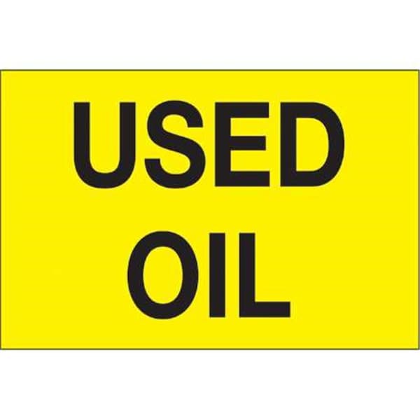 Bondad 2 x 3 in. - Used Oil Fluorescent Yellow Labels - Roll of 500 BO3350419 - main